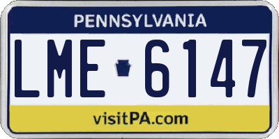 PA license plate LME6147