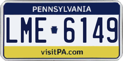 PA license plate LME6149