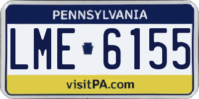 PA license plate LME6155