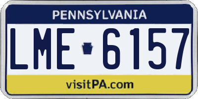 PA license plate LME6157