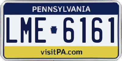 PA license plate LME6161