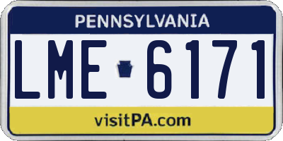PA license plate LME6171