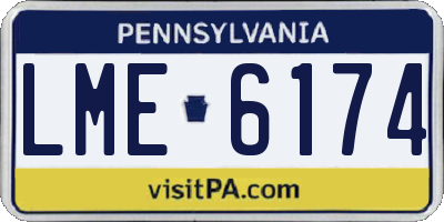PA license plate LME6174