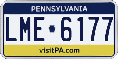 PA license plate LME6177