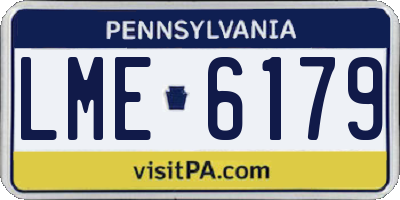PA license plate LME6179
