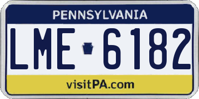 PA license plate LME6182