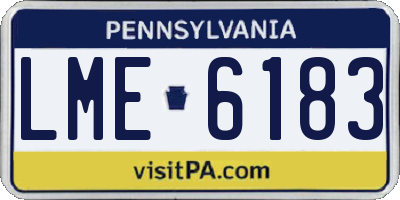 PA license plate LME6183