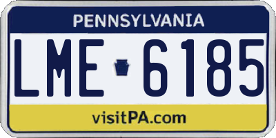 PA license plate LME6185