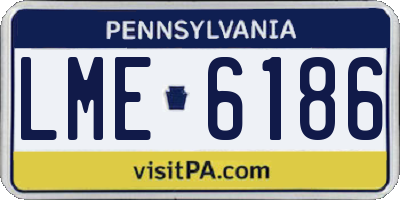 PA license plate LME6186