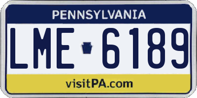 PA license plate LME6189