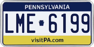 PA license plate LME6199