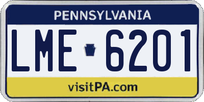 PA license plate LME6201