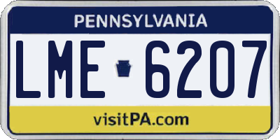 PA license plate LME6207
