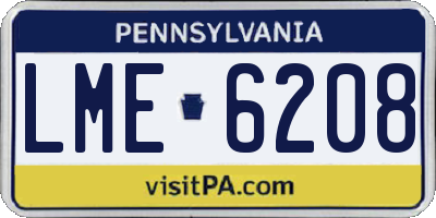 PA license plate LME6208