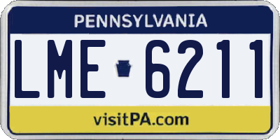 PA license plate LME6211