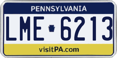 PA license plate LME6213