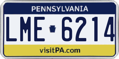 PA license plate LME6214