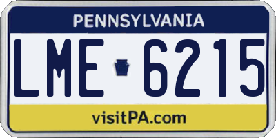 PA license plate LME6215