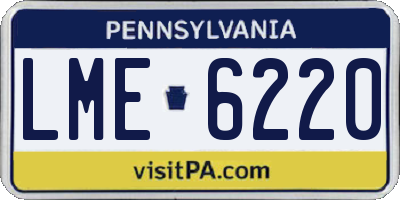 PA license plate LME6220