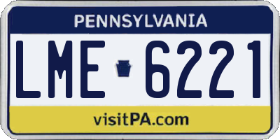 PA license plate LME6221