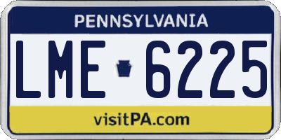 PA license plate LME6225