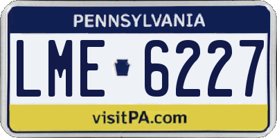 PA license plate LME6227