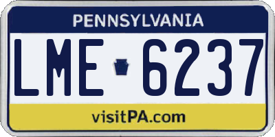 PA license plate LME6237