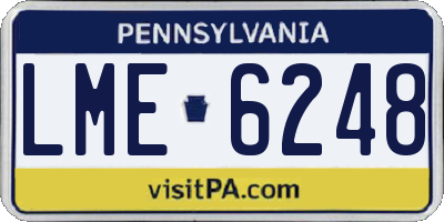 PA license plate LME6248