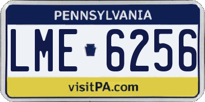 PA license plate LME6256