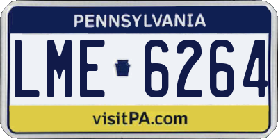 PA license plate LME6264