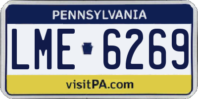 PA license plate LME6269