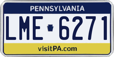 PA license plate LME6271