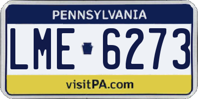 PA license plate LME6273