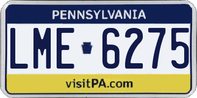 PA license plate LME6275