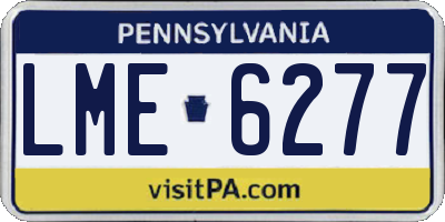 PA license plate LME6277