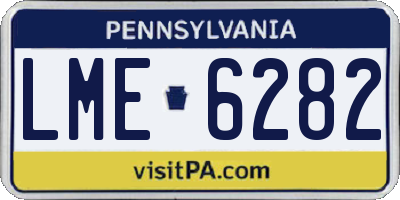 PA license plate LME6282