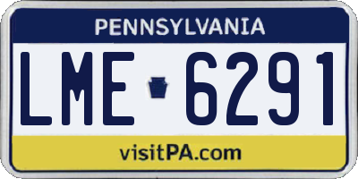 PA license plate LME6291