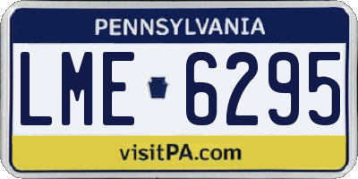 PA license plate LME6295