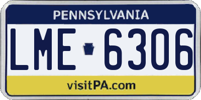 PA license plate LME6306