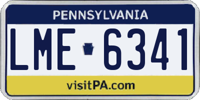 PA license plate LME6341