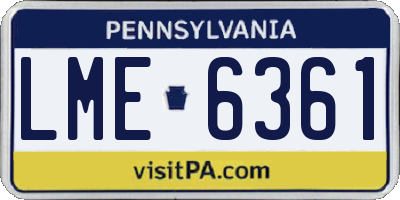 PA license plate LME6361