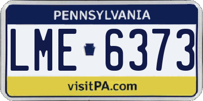 PA license plate LME6373