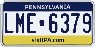 PA license plate LME6379