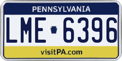 PA license plate LME6396