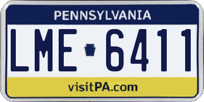 PA license plate LME6411