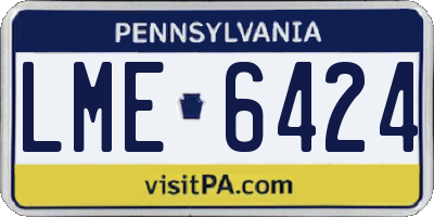 PA license plate LME6424