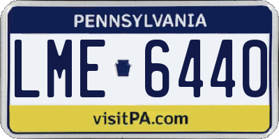 PA license plate LME6440