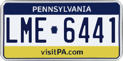 PA license plate LME6441