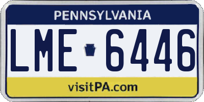 PA license plate LME6446