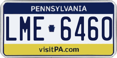 PA license plate LME6460